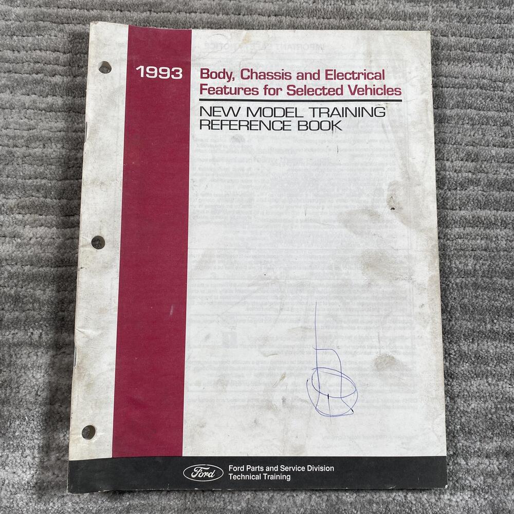 Vintage 1993 Ford Body Chassis Electrical Training Reference Manual PB Red